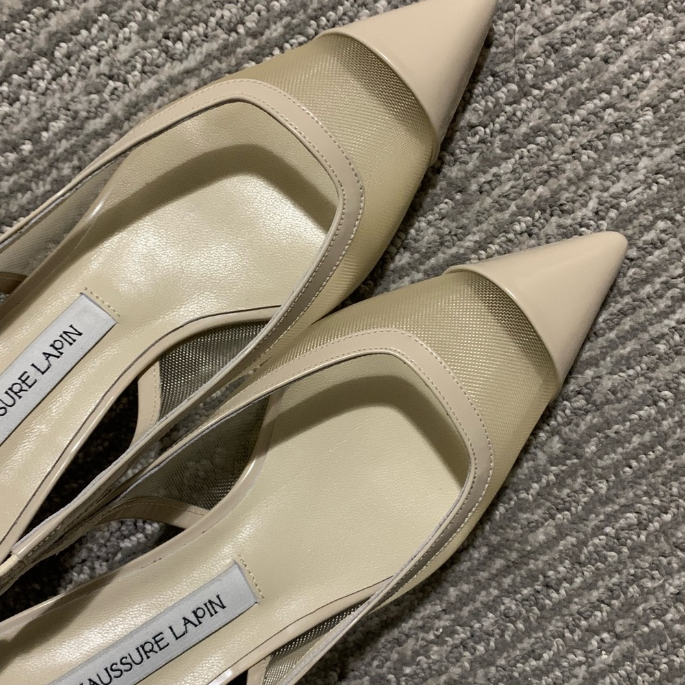 Chaussure Lapin low heel pointed toe Cream Shoes
